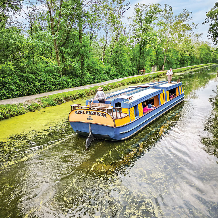 Ride the General Harrison canal boat 